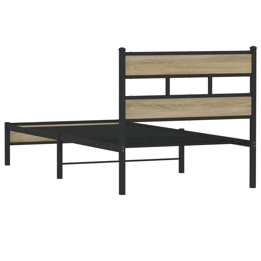Bedframe zonder matras hout sonoma eikenkleurig 100x190 cm