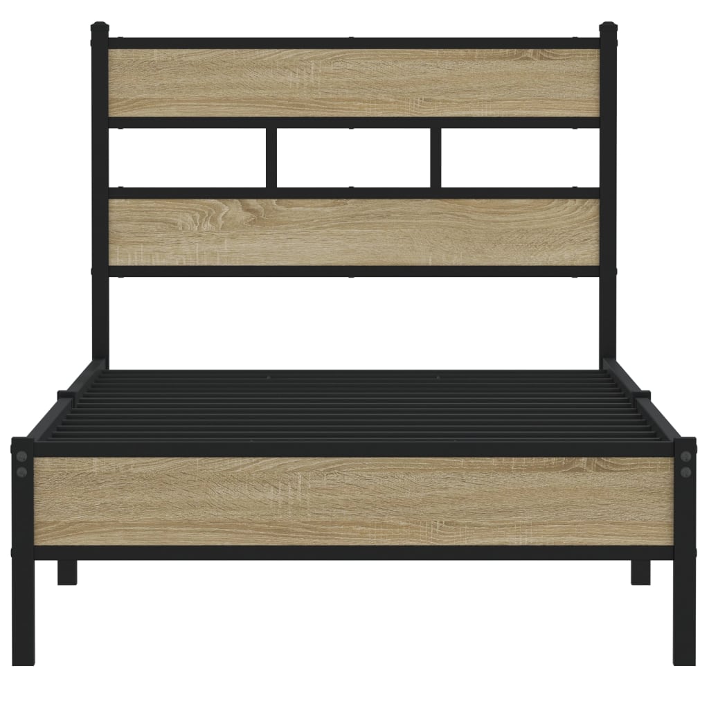Bedframe zonder matras hout sonoma eikenkleurig 107x200 cm