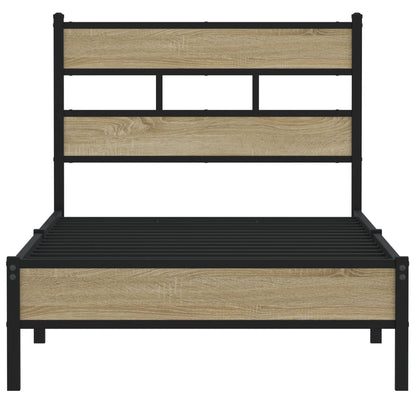 Bedframe zonder matras hout sonoma eikenkleurig 107x200 cm