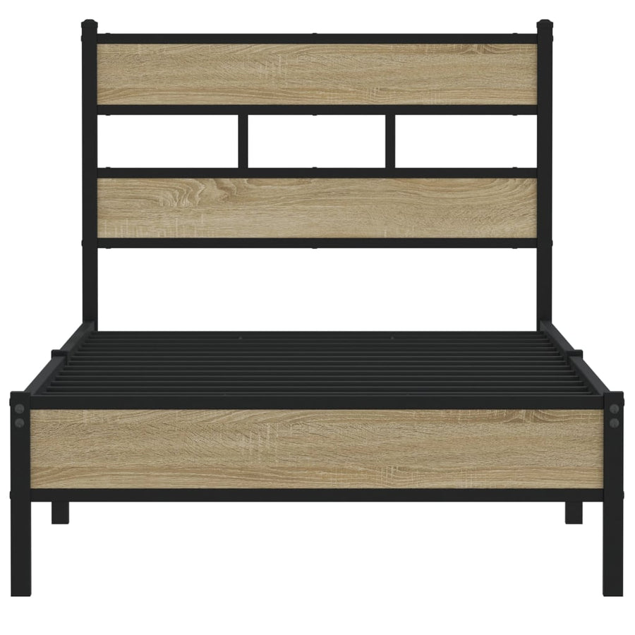 Bedframe zonder matras hout sonoma eikenkleurig 107x200 cm