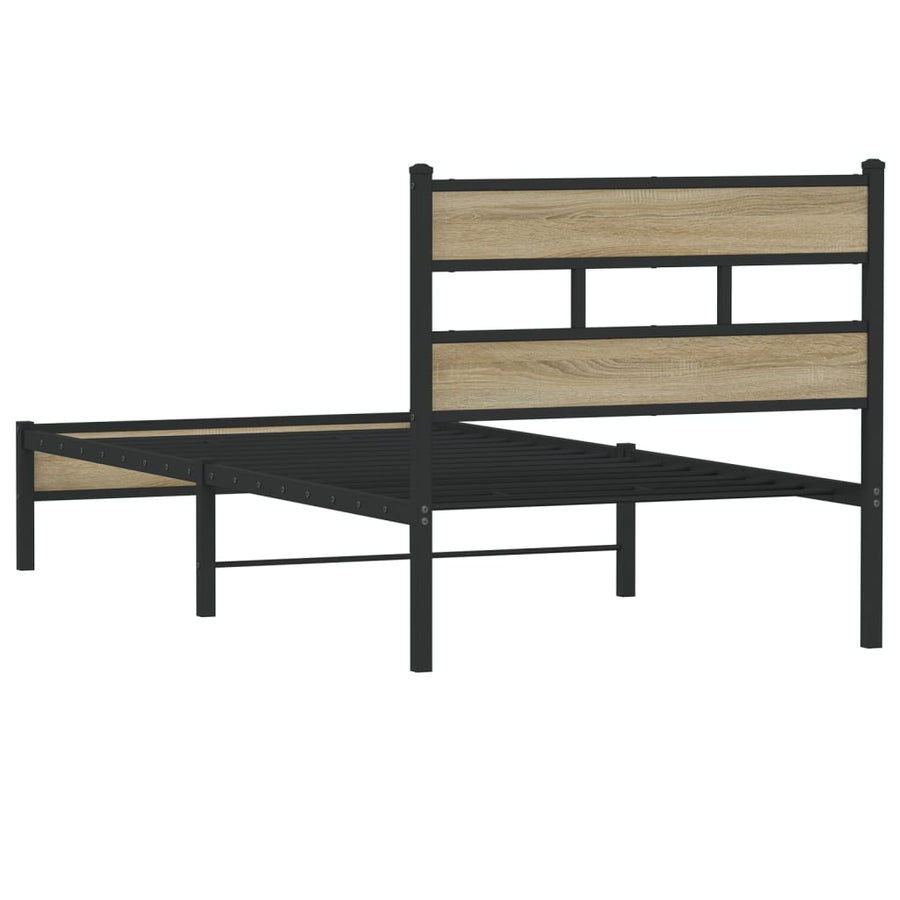 Bedframe zonder matras hout sonoma eikenkleurig 107x200 cm