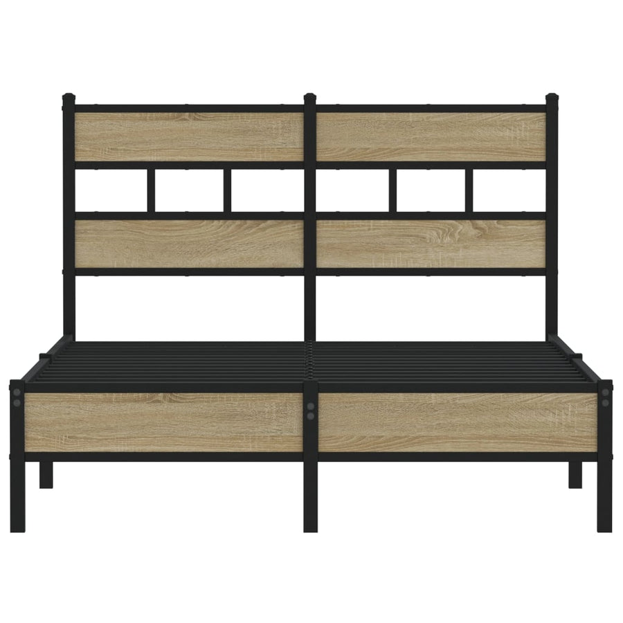 Bedframe zonder matras hout sonoma eikenkleurig 120x190 cm