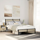 Bed frame without mattress wood Sonoma oak colored 120x190 cm