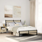 Bed frame without mattress wood Sonoma oak colored 120x200 cm