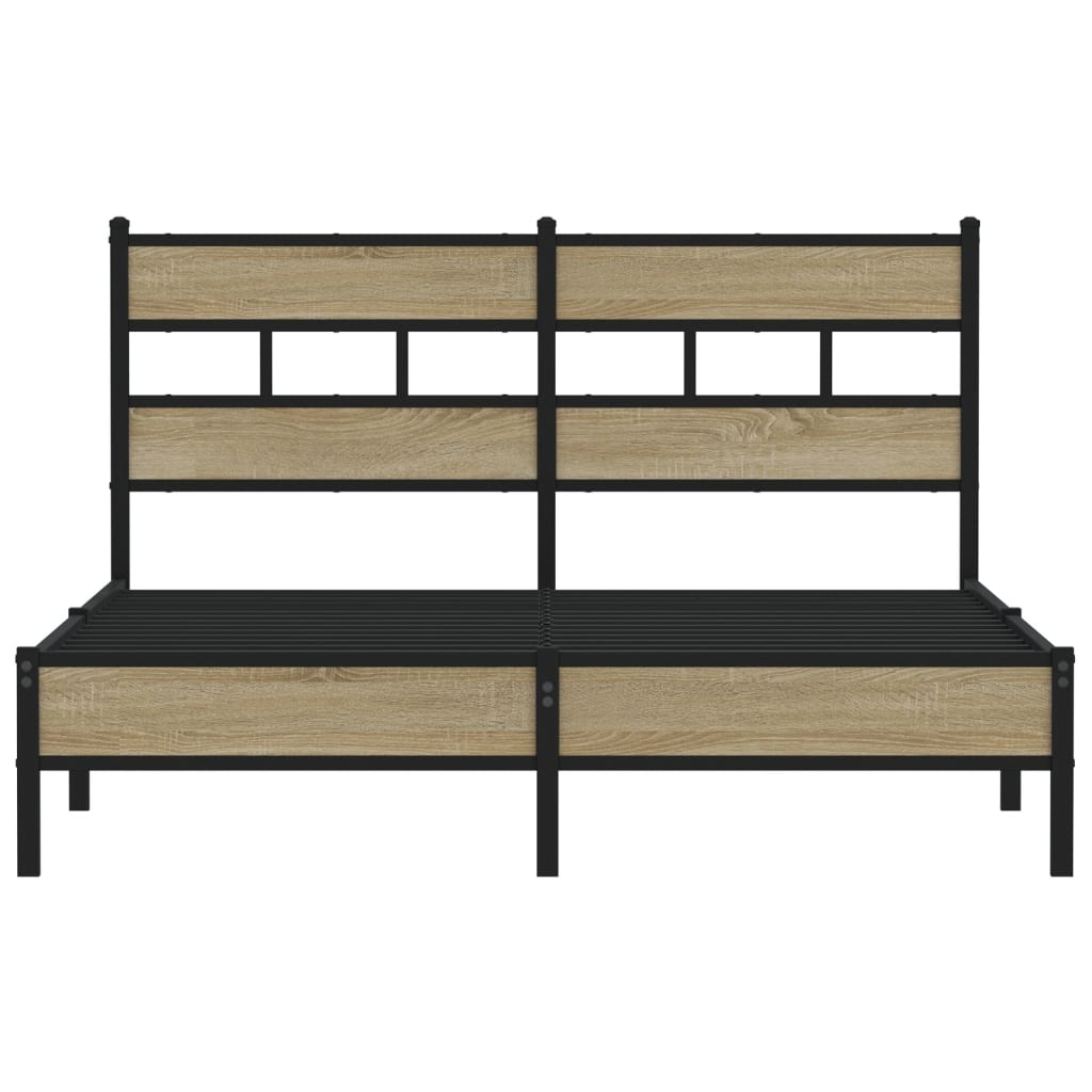 Bedframe zonder matras hout sonoma eikenkleurig 140x190 cm