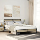 Bed frame without mattress wood Sonoma oak-colored 140x190 cm