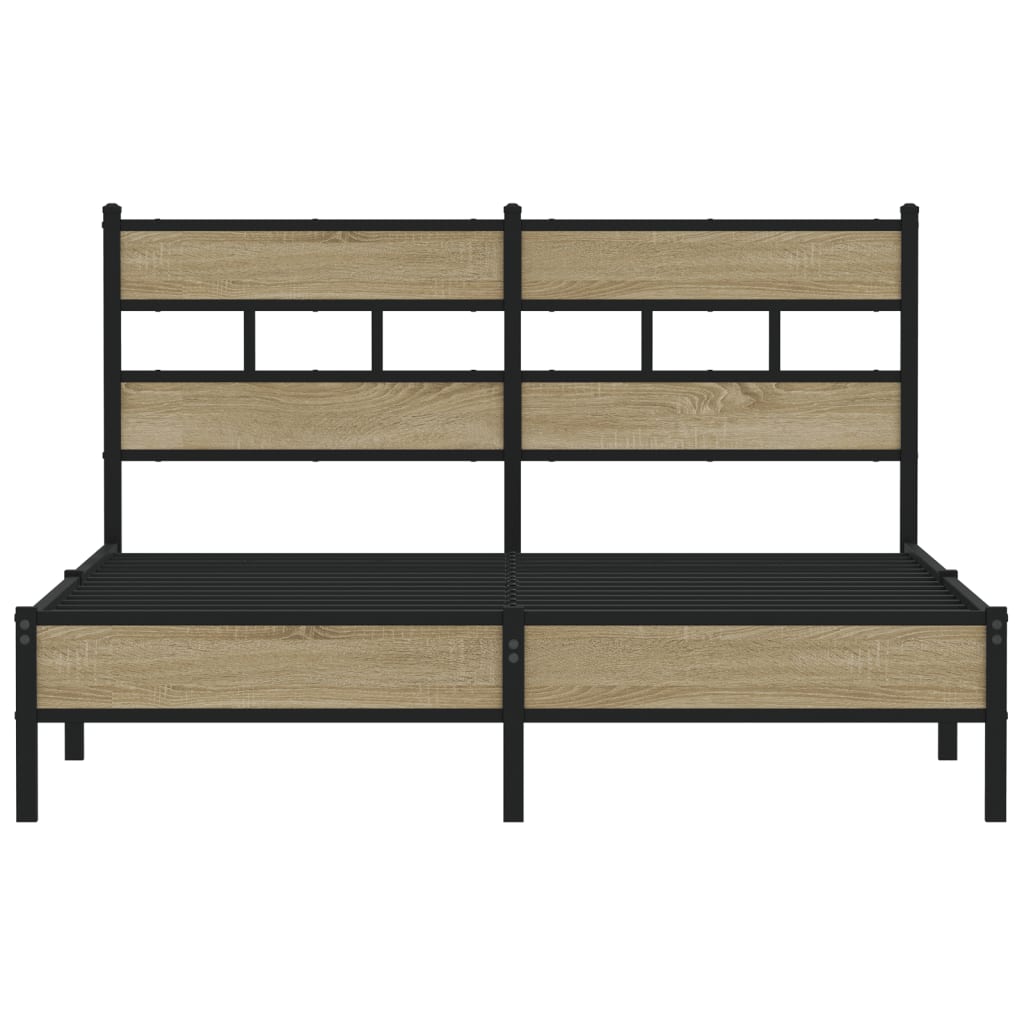 Bedframe zonder matras hout sonoma eikenkleurig 140x200 cm