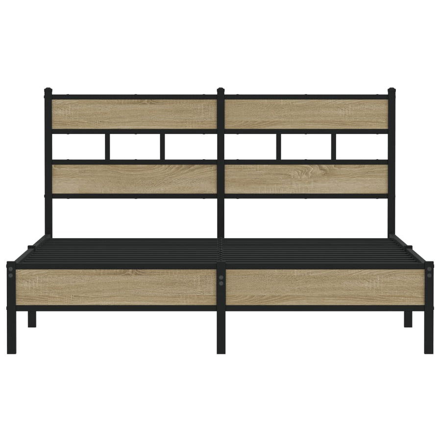 Bedframe zonder matras hout sonoma eikenkleurig 140x200 cm