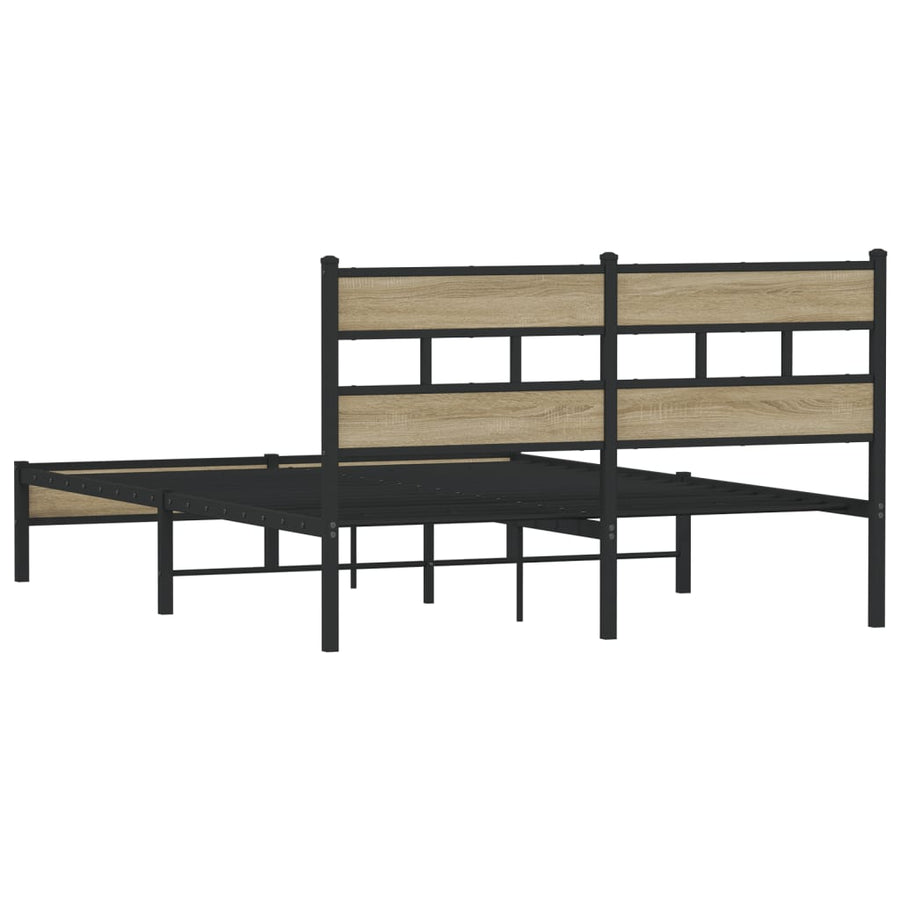Bedframe zonder matras hout sonoma eikenkleurig 140x200 cm