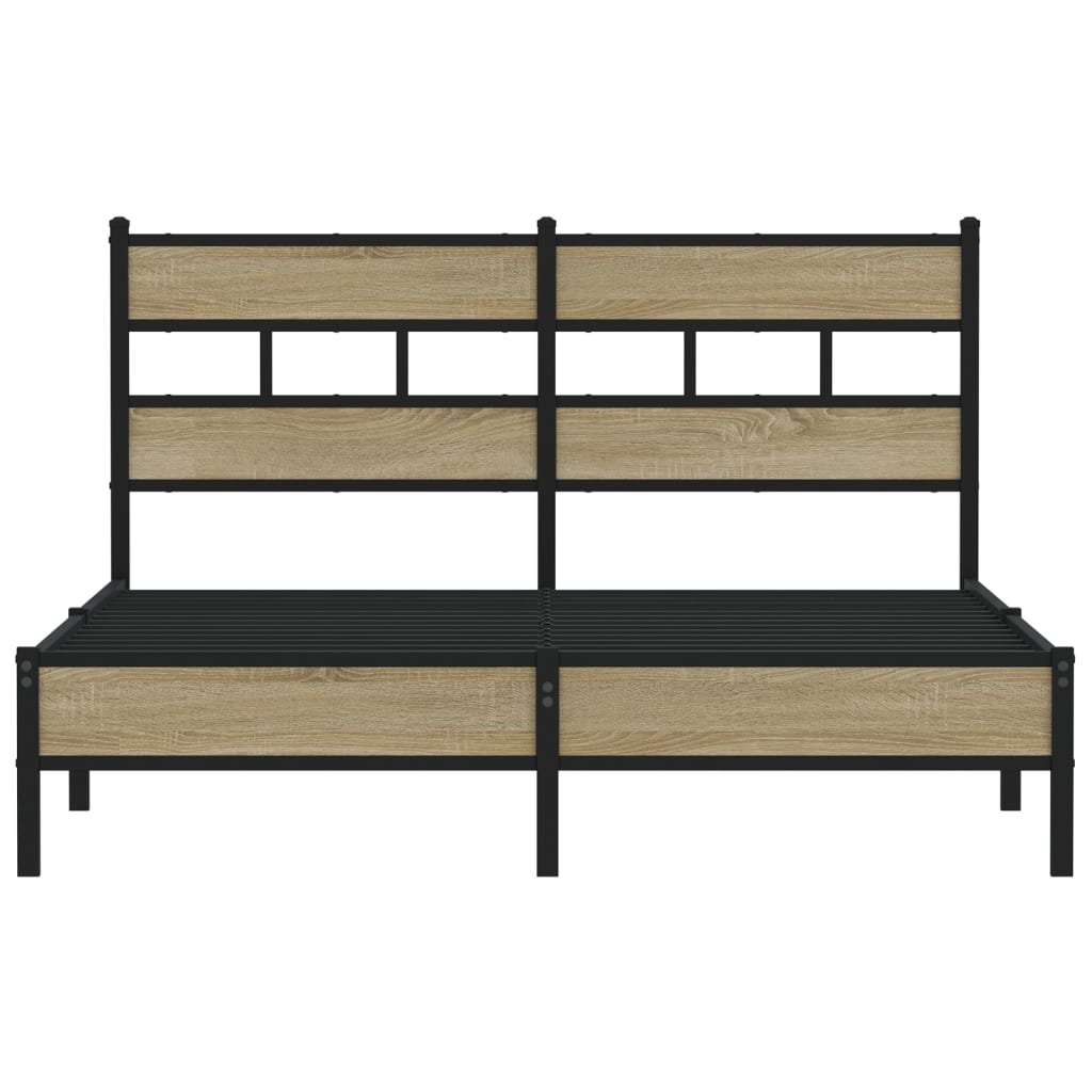 Bedframe zonder matras hout sonoma eikenkleurig 150x200 cm