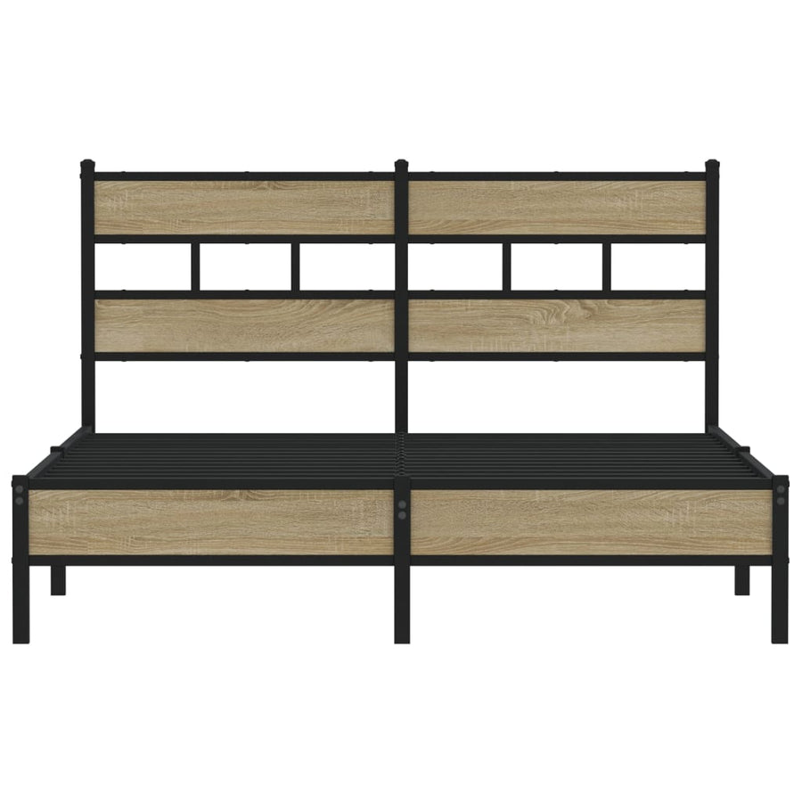 Bedframe zonder matras hout sonoma eikenkleurig 150x200 cm