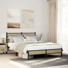 Bed frame without mattress wood Sonoma oak colored 150x200 cm