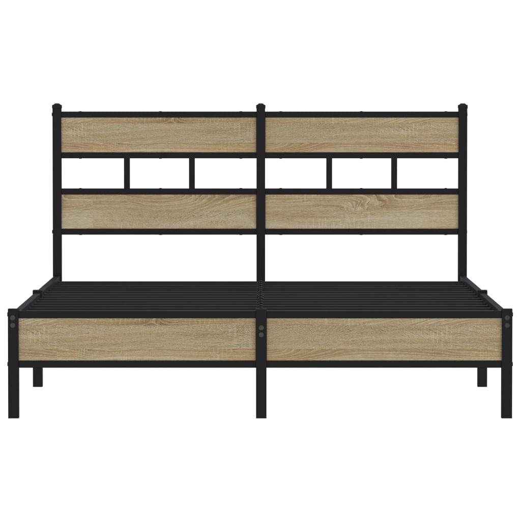 Bedframe zonder matras hout sonoma eikenkleurig 160x200 cm
