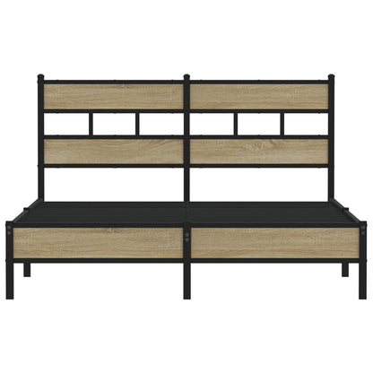Bedframe zonder matras hout sonoma eikenkleurig 160x200 cm