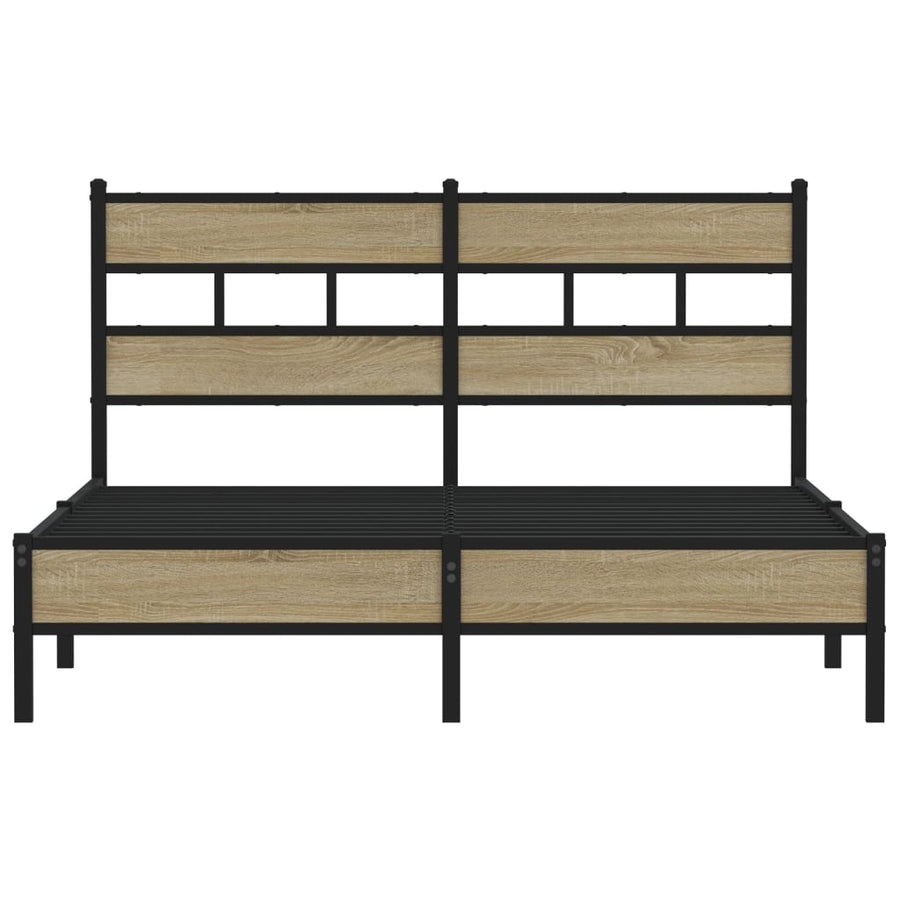 Bedframe zonder matras hout sonoma eikenkleurig 160x200 cm