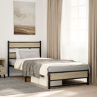 Bedframe 80x200 cm metaal sonoma eiken
