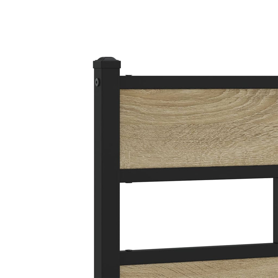 Bedframe zonder matras metaal sonoma eikenkleurig 100x200 cm