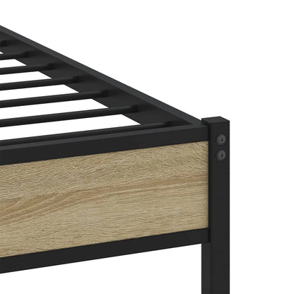 Bedframe zonder matras metaal sonoma eikenkleurig 120x190 cm
