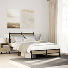 Bedframe 120x190 cm metaal sonoma eiken