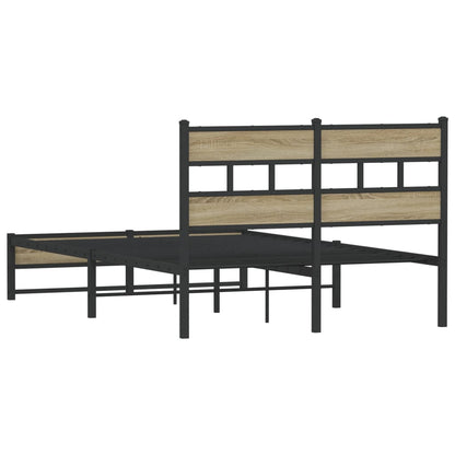 Bedframe zonder matras metaal sonoma eikenkleurig 120x200 cm