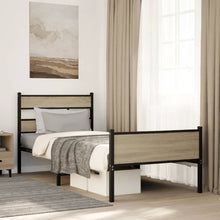 Bedframe zonder matras hout sonoma eikenkleurig 75x190 cm