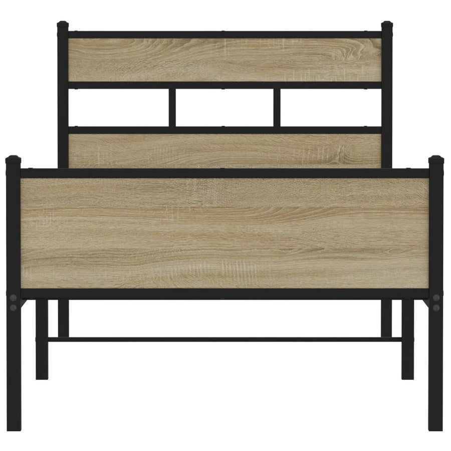 Bedframe zonder matras hout sonoma eikenkleurig 80x200 cm