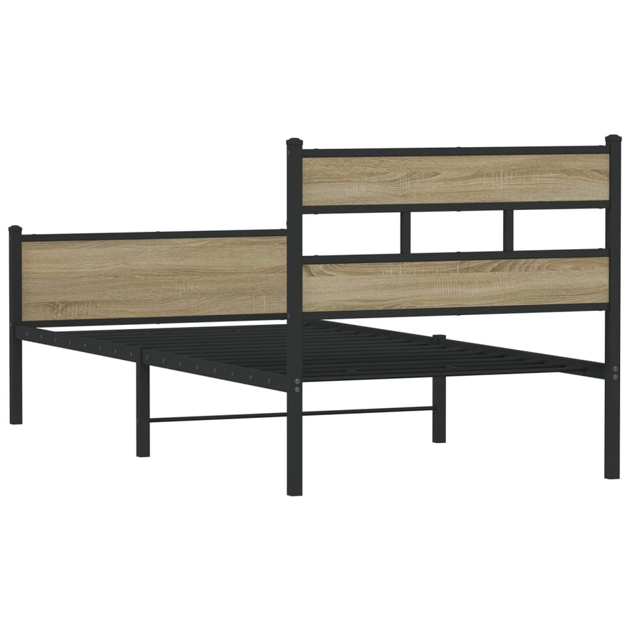 Bedframe zonder matras hout sonoma eikenkleurig 80x200 cm