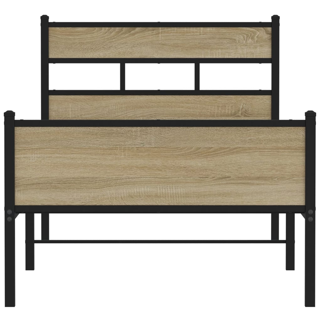 Bedframe zonder matras hout sonoma eikenkleurig 90x200 cm