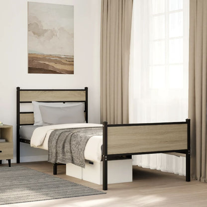 Bedframe zonder matras hout sonoma eikenkleurig 90x200 cm