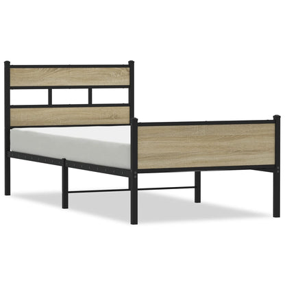 Bedframe zonder matras hout sonoma eikenkleurig 100x190 cm