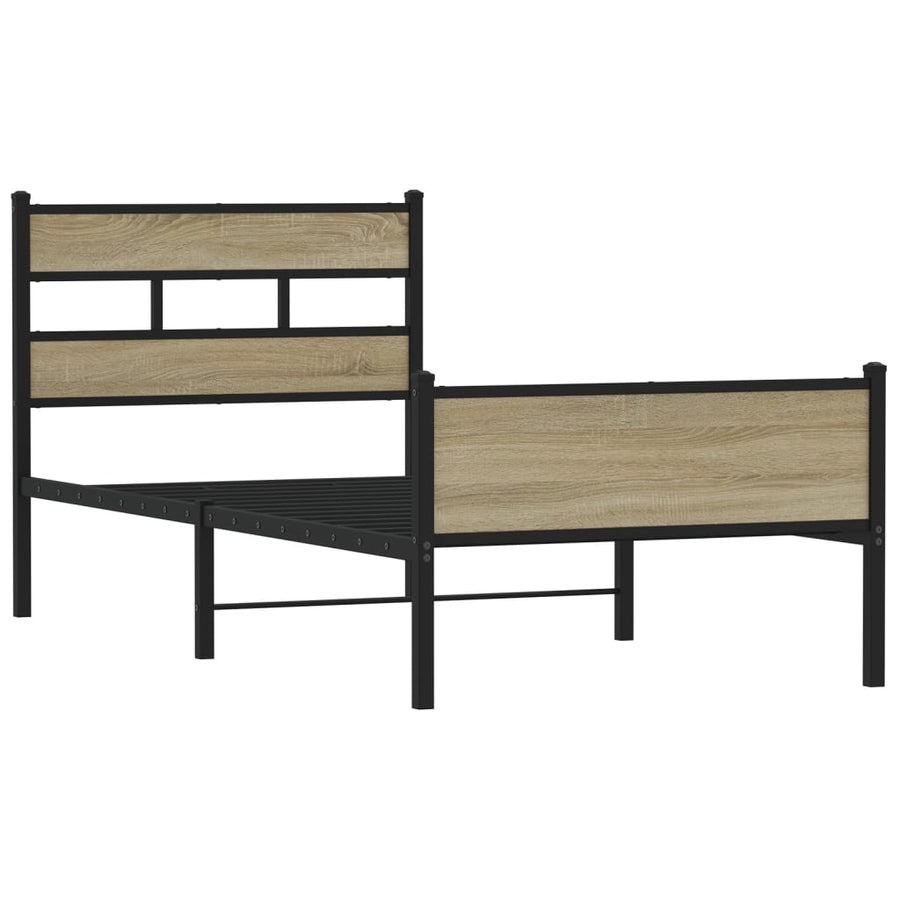 Bedframe zonder matras hout sonoma eikenkleurig 100x190 cm