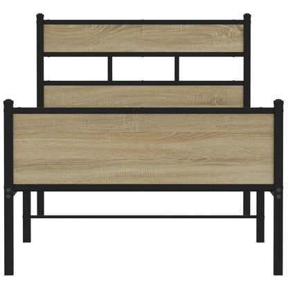 Bedframe zonder matras hout sonoma eikenkleurig 100x190 cm