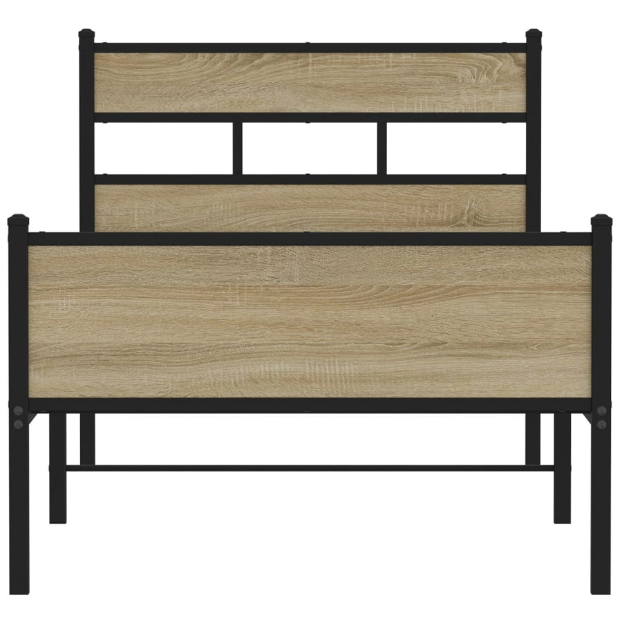Bedframe zonder matras hout sonoma eikenkleurig 100x200 cm