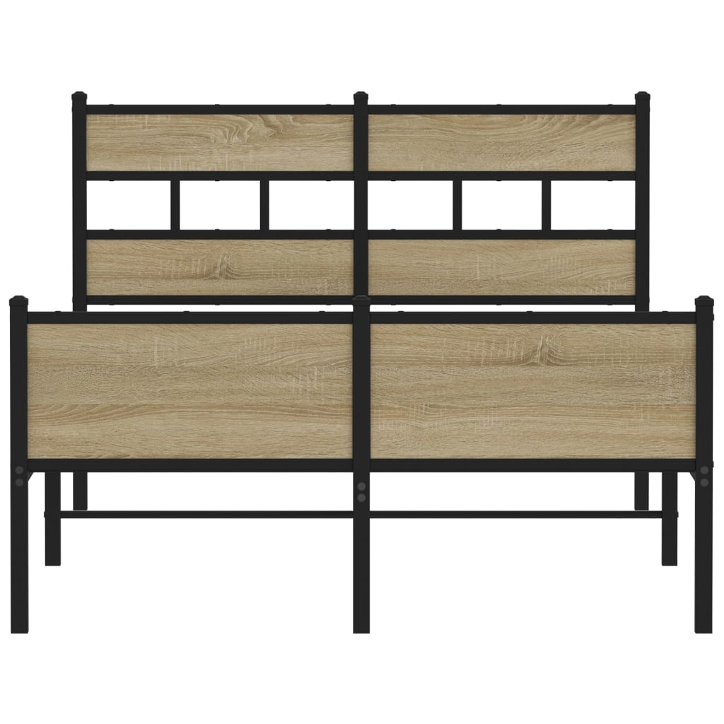 Bedframe zonder matras hout sonoma eikenkleurig 120x190 cm
