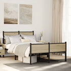 Bed frame without mattress wood Sonoma oak colored 120x190 cm