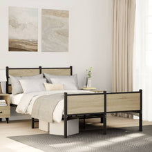 Bedframe zonder matras hout sonoma eikenkleurig 120x190 cm