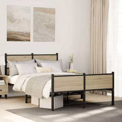 Bedframe zonder matras hout sonoma eikenkleurig 120x190 cm