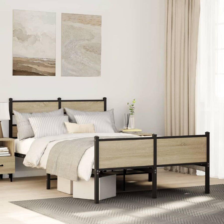 Bedframe zonder matras hout sonoma eikenkleurig 120x200 cm
