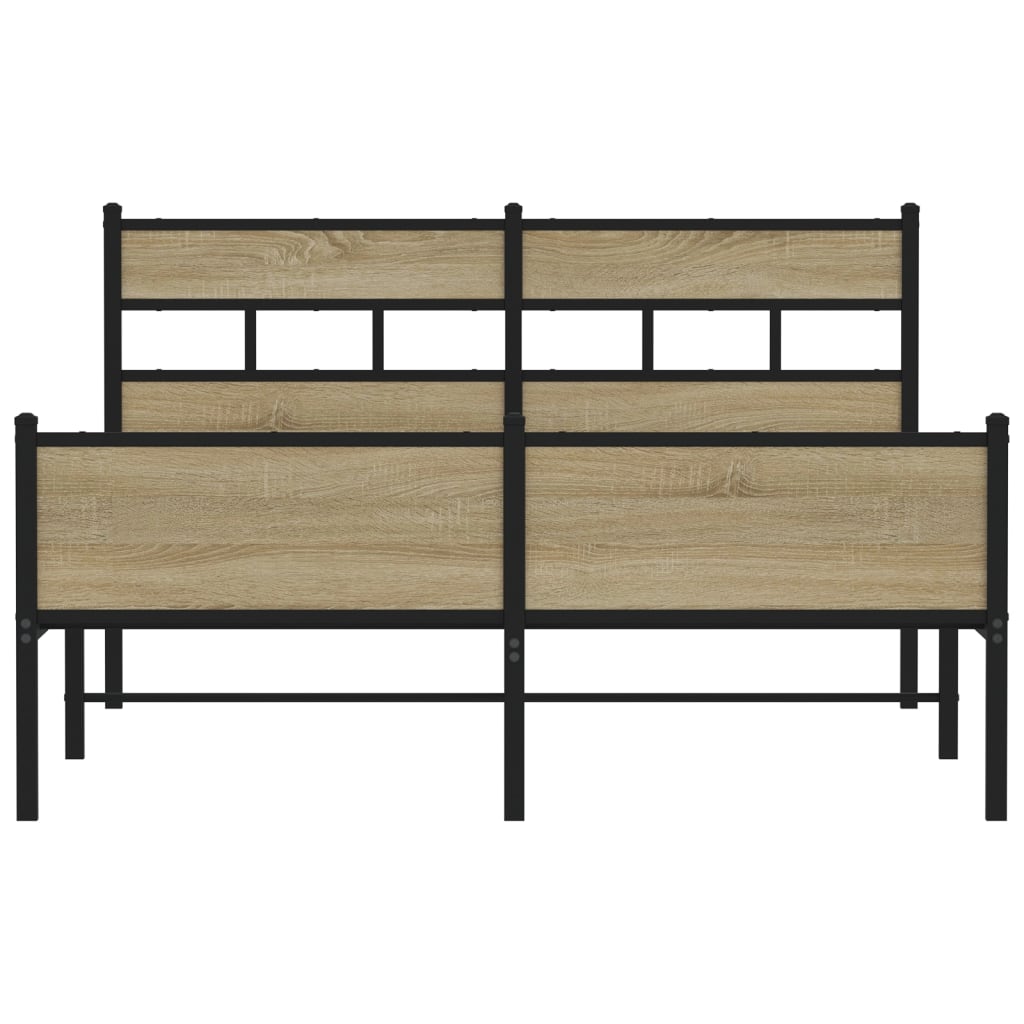 Bedframe zonder matras hout sonoma eikenkleurig 140x190 cm