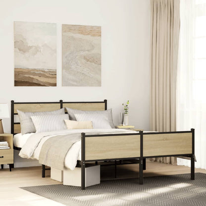 Bedframe zonder matras hout sonoma eikenkleurig 140x190 cm