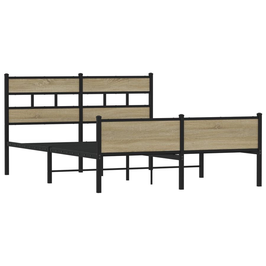 Bedframe zonder matras hout sonoma eikenkleurig 140x200 cm