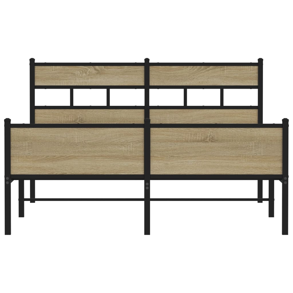 Bedframe zonder matras hout sonoma eikenkleurig 140x200 cm