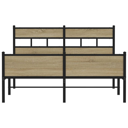 Bedframe zonder matras hout sonoma eikenkleurig 140x200 cm