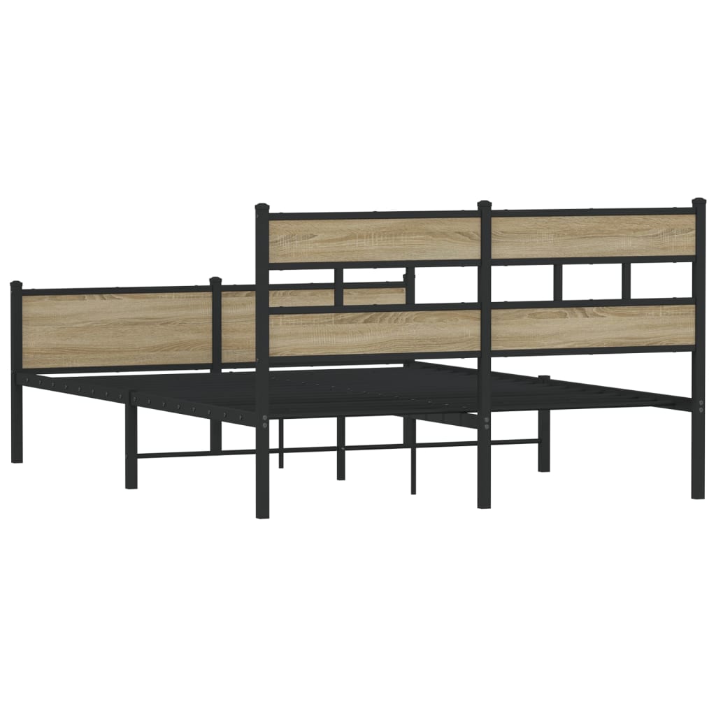 Bedframe zonder matras hout sonoma eikenkleurig 140x200 cm