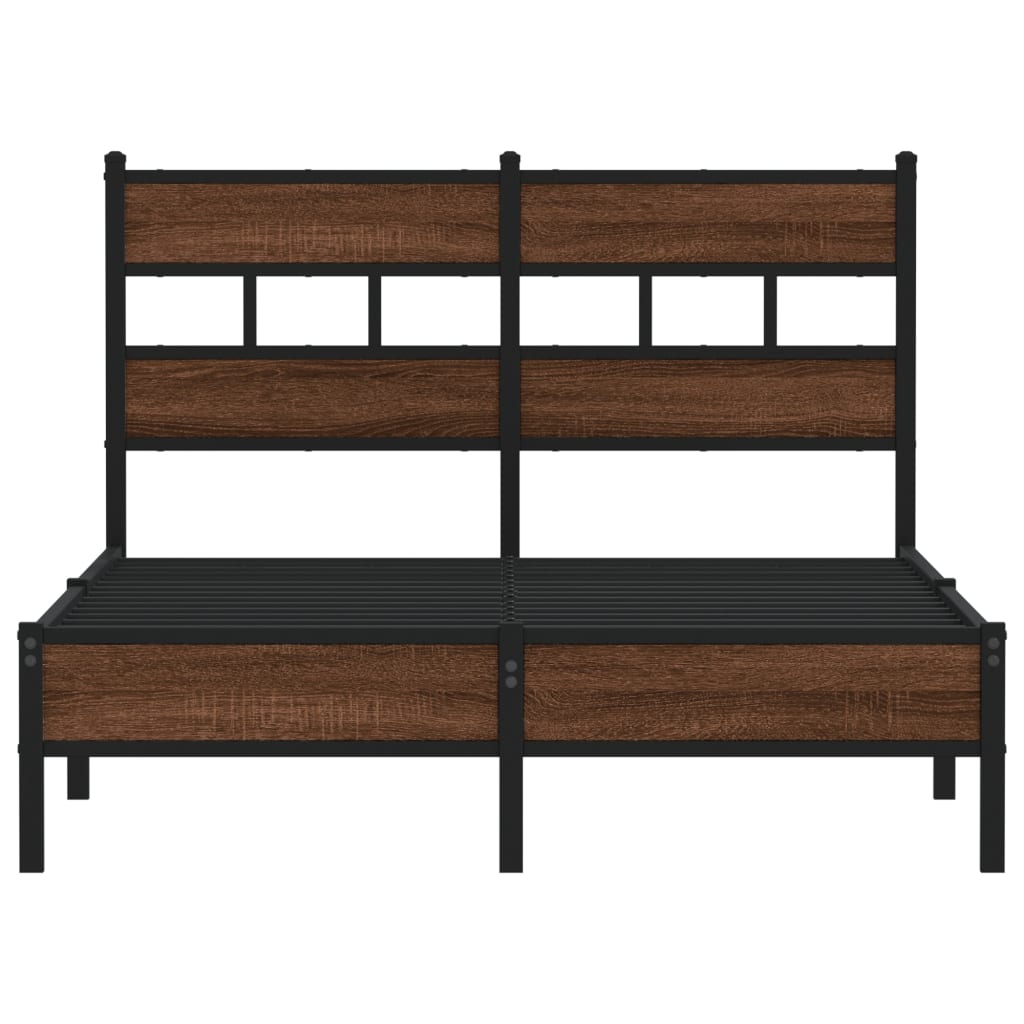 Bedframe zonder matras bewerkt hout bruin eikenkleur 120x190 cm
