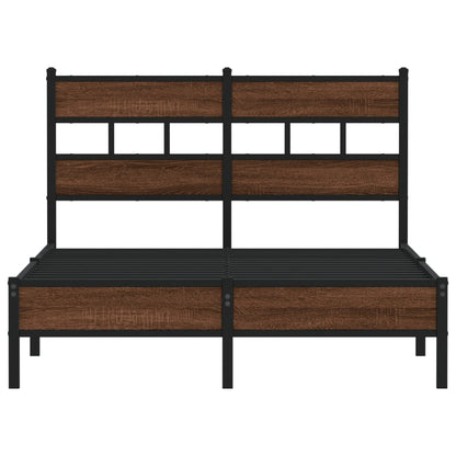 Bedframe zonder matras bewerkt hout bruin eikenkleur 120x190 cm