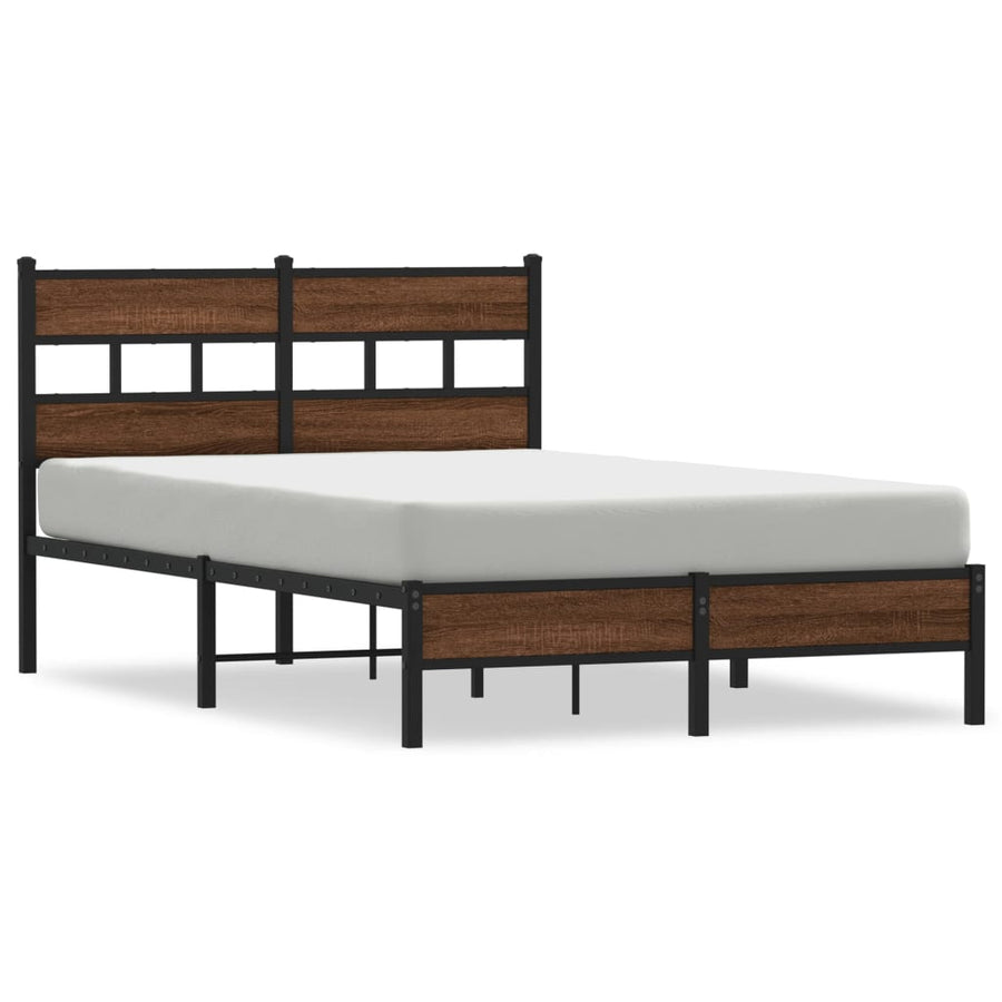 Bedframe zonder matras bewerkt hout bruin eikenkleur 120x200 cm