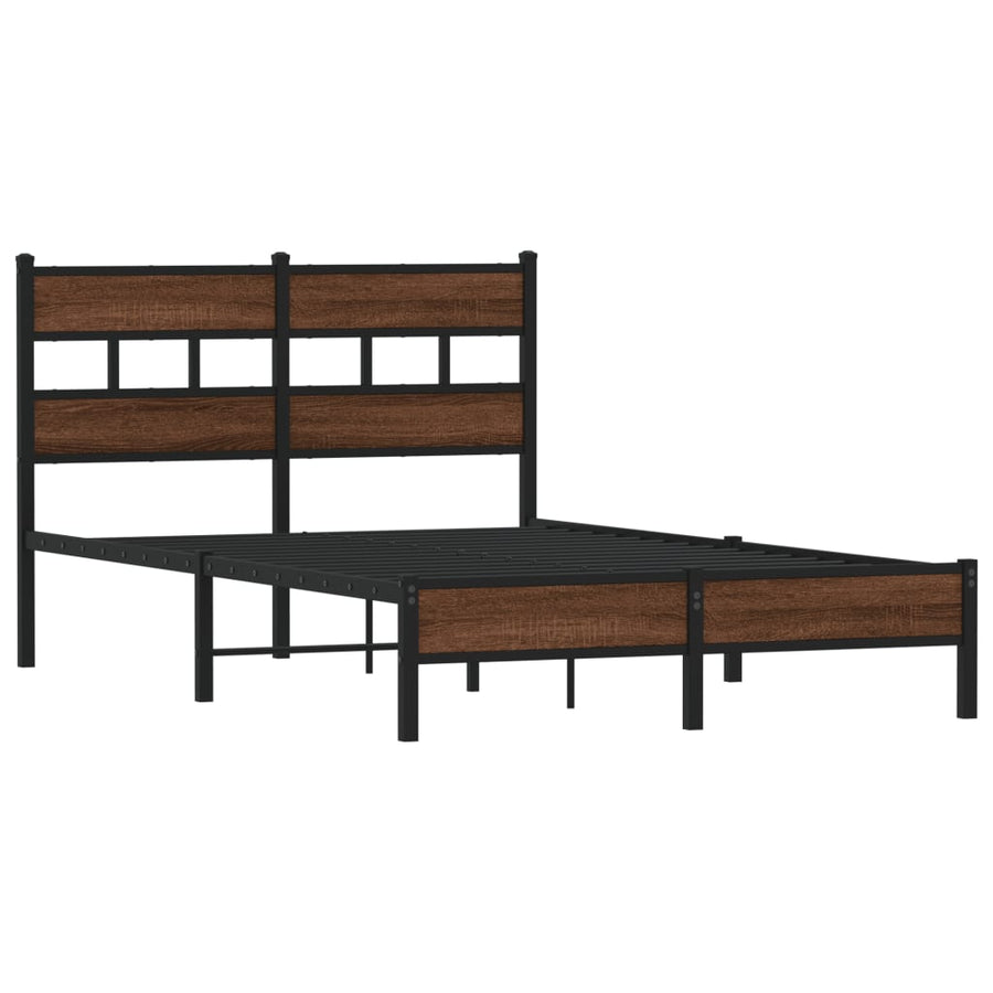 Bedframe zonder matras bewerkt hout bruin eikenkleur 120x200 cm