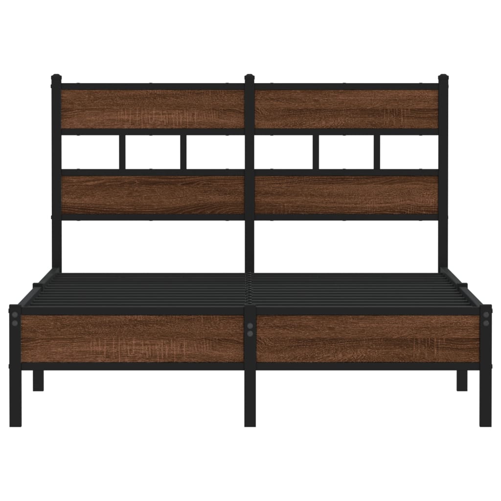 Bedframe zonder matras bewerkt hout bruin eikenkleur 120x200 cm