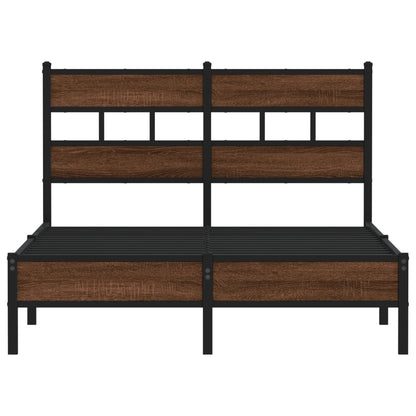 Bedframe zonder matras bewerkt hout bruin eikenkleur 120x200 cm